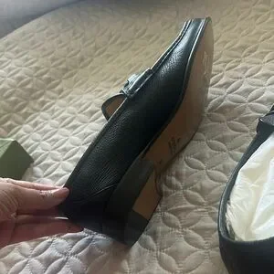 Gucci | Shoes | Gucci Black And Red Leather Loafers With 